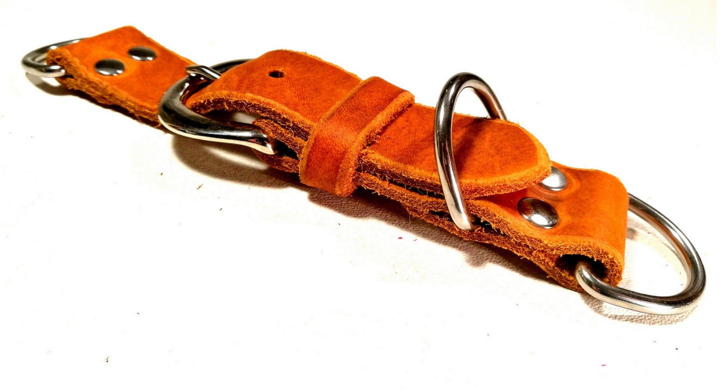Fettleder Adapter-Halsband Maxi für Paracord