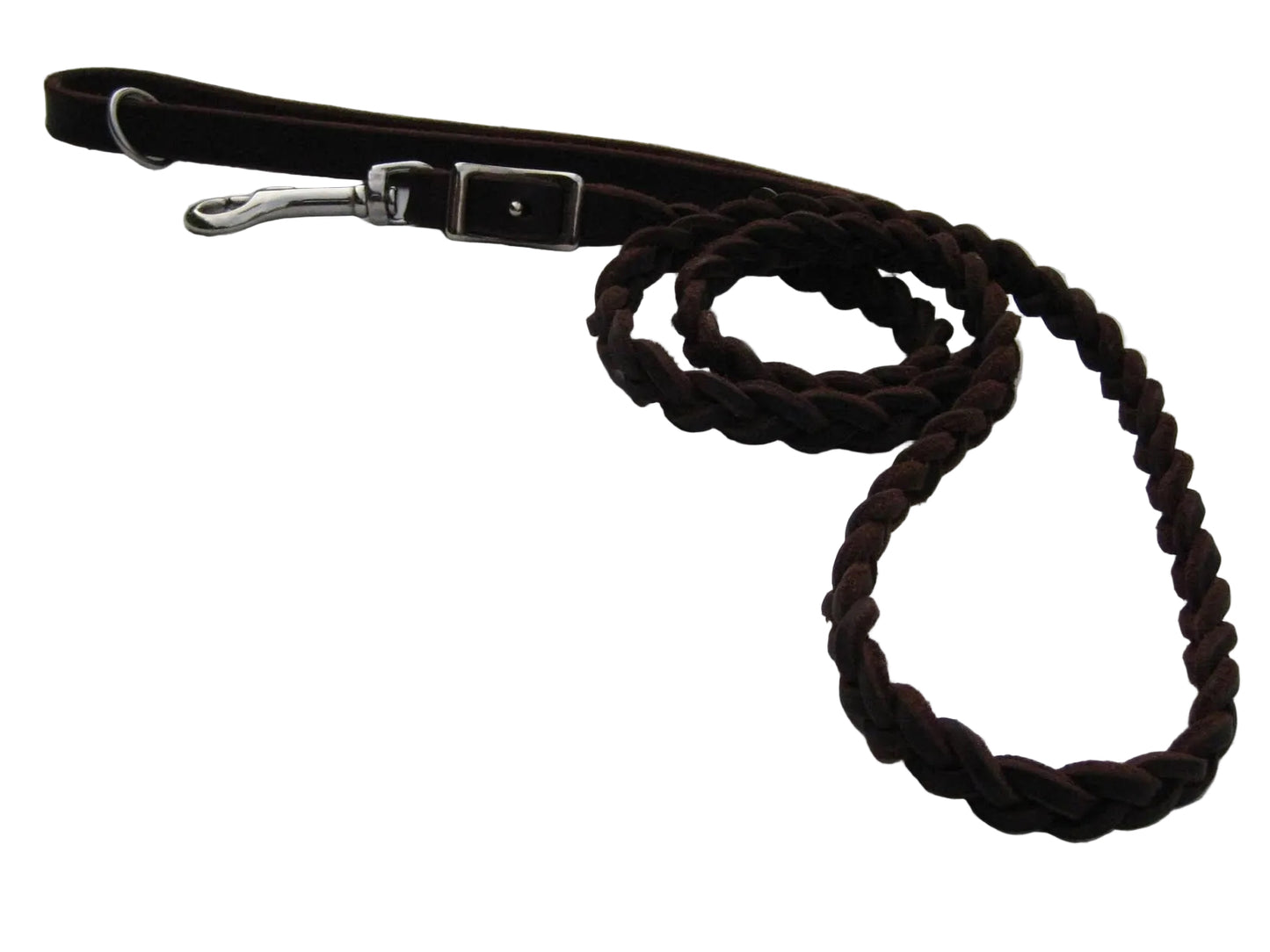 1,5 m Zopfleine, Leine Leder Fettleder geflochten, Hundeleine