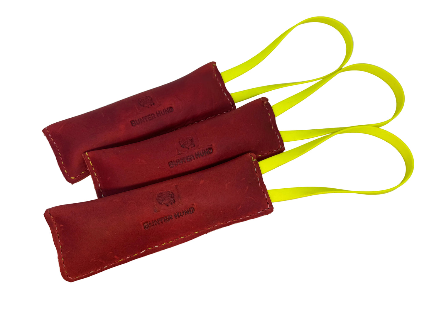 Leder Dummy Bringsel Apportel Fettleder Biothane schwimmend 250gr
