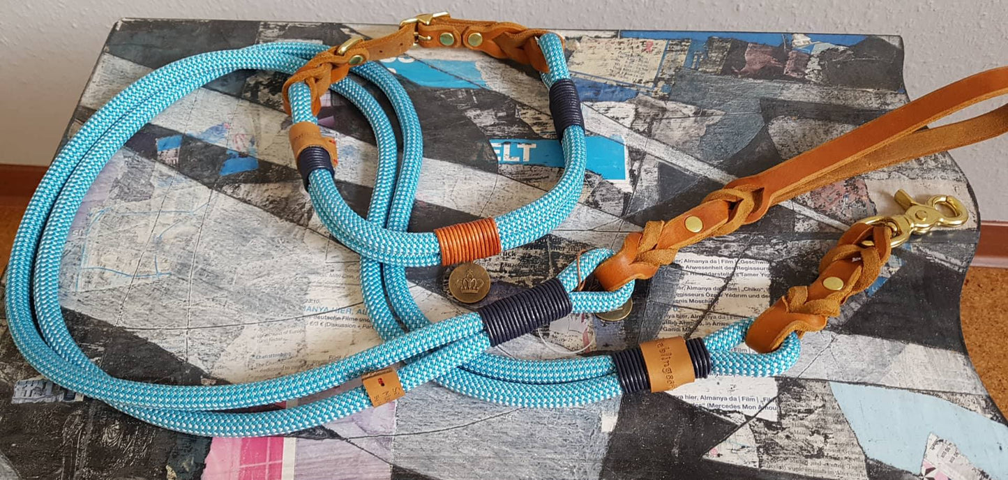 Adapter Set "Romeo"  Lederadapter für Hundeleinen - Halsbänder – gestalte dein eigenes Unikat