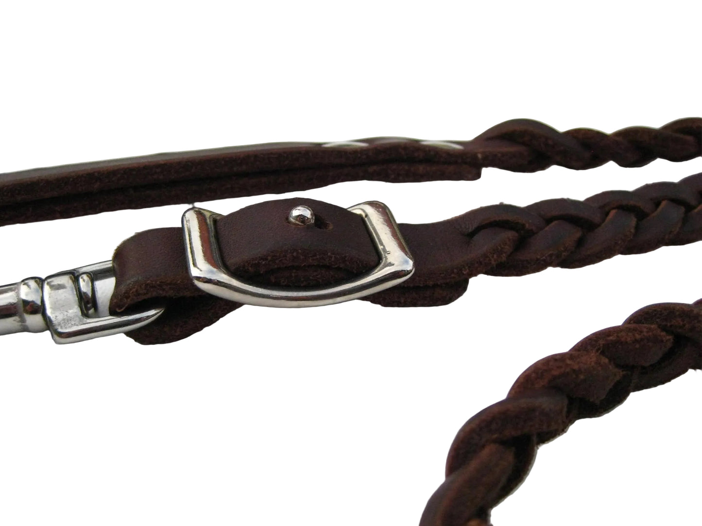 1,5 m Zopfleine, Leine Leder Fettleder geflochten, Hundeleine