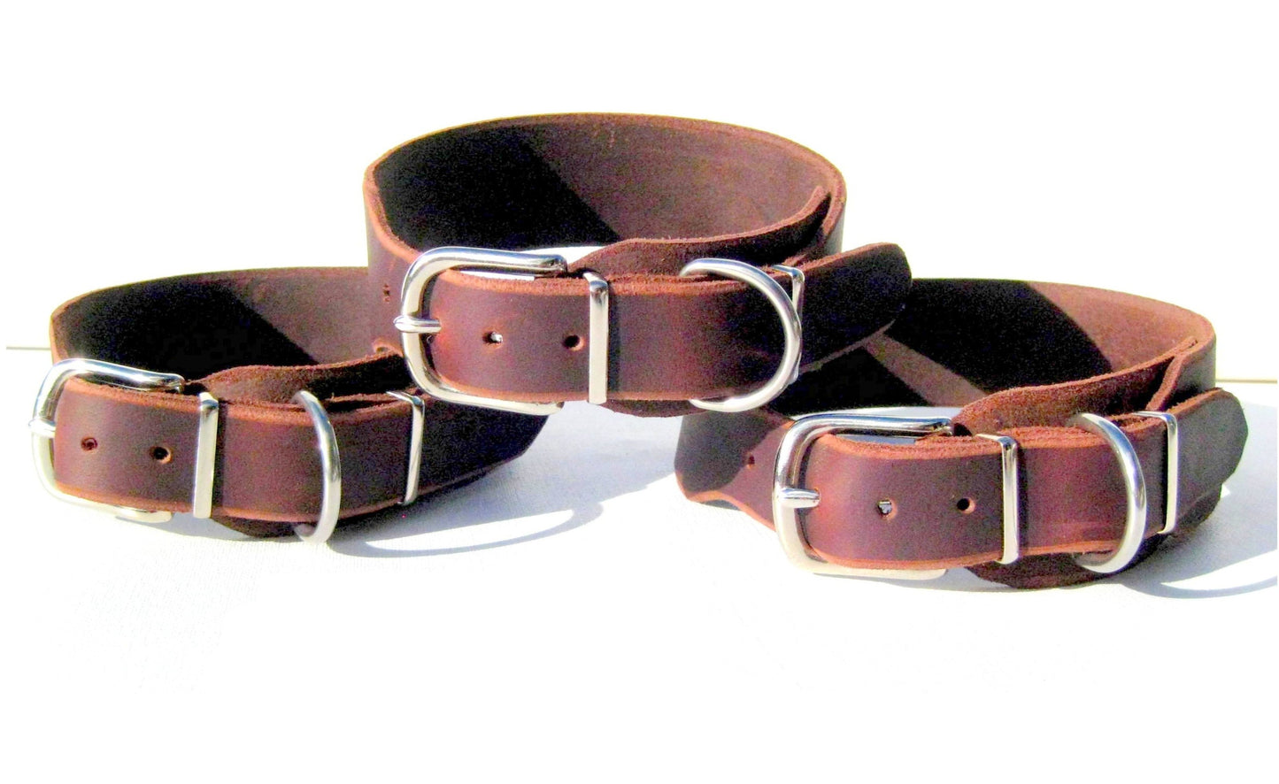 Windhund-Halsband, Leder, Fettleder, Hund (30 mm)