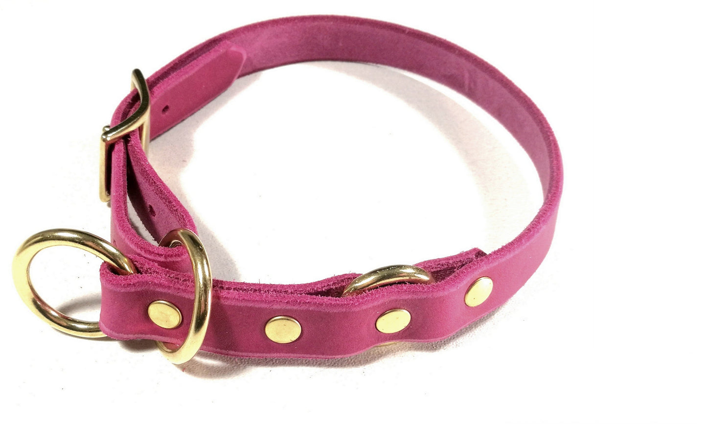 "Maya" Zugstopp, Halsband, Leder, Fettleder, Hund