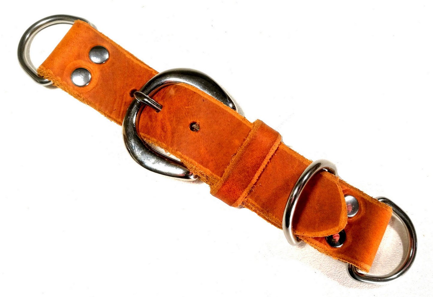 Fettleder Adapter-Halsband Maxi für Paracord