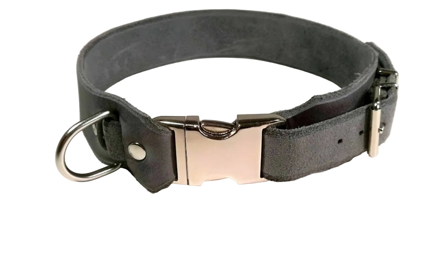 "Elliot" Halsband Klick, verstellbar, Fettleder, Leder, Hund