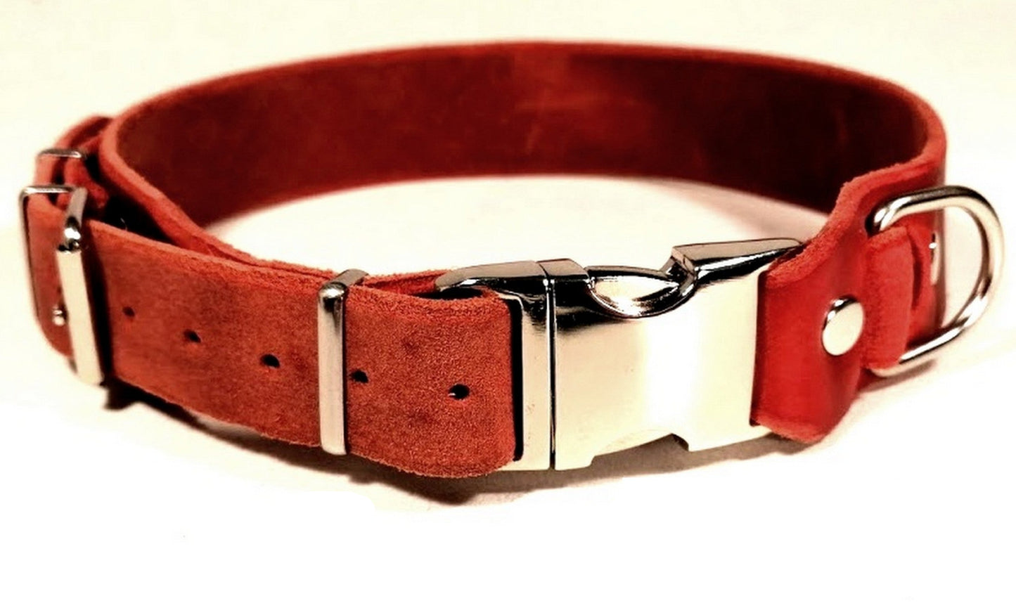 "Elliot" Halsband Klick, verstellbar, Fettleder, Leder, Hund