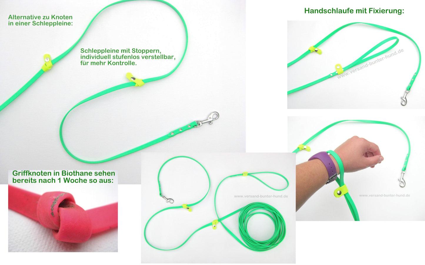 Biothane 7,5 m Leine mit Handschlaufe