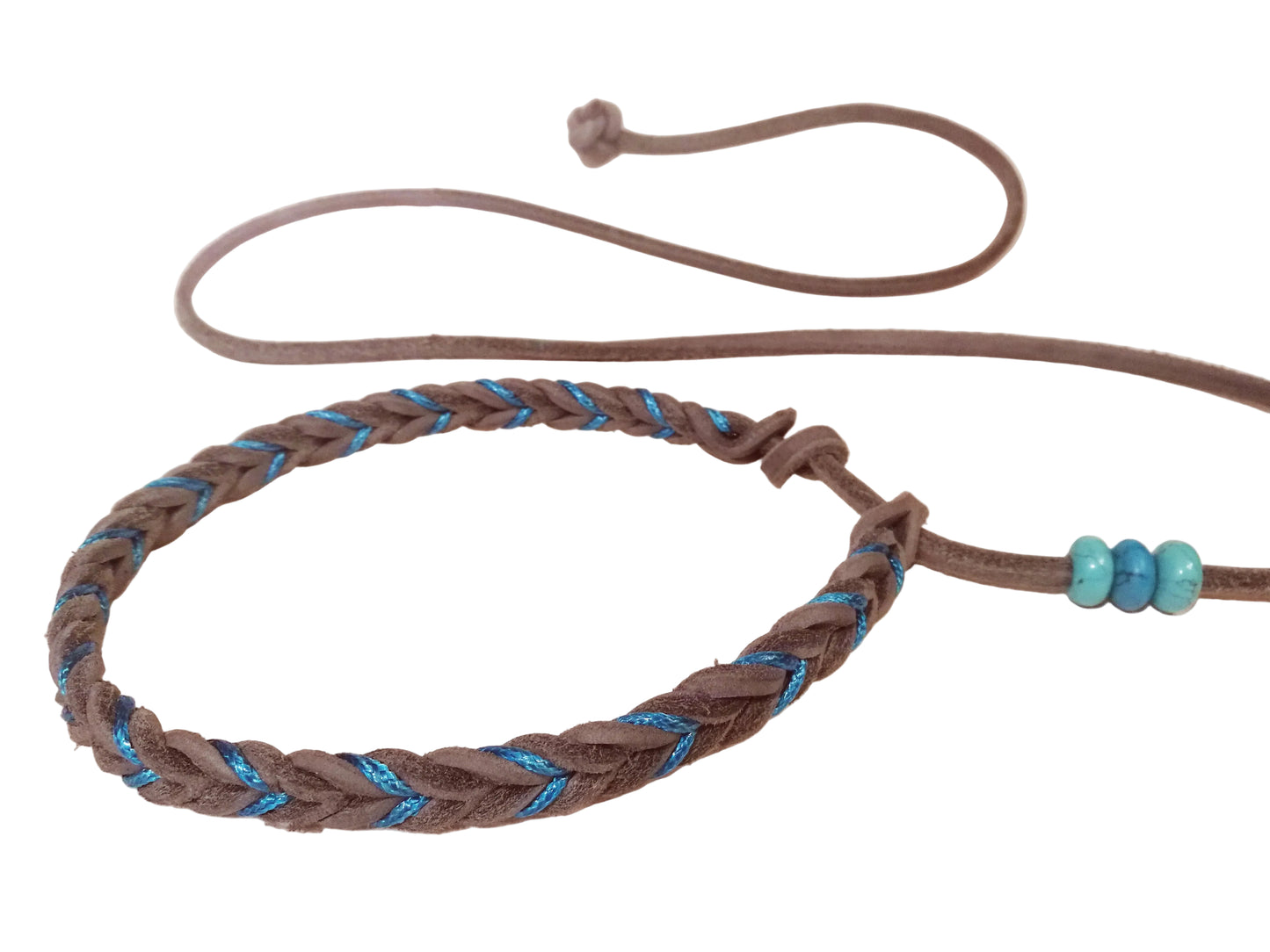 "Hugo" mit geflochtener Halsung, Halsband geflochten, Leder, Fettleder, Hund