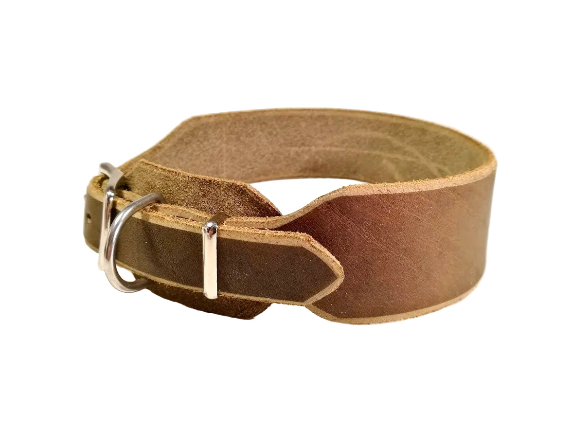 Windhund-Halsband, Leder, Fettleder, Hund (30 mm)