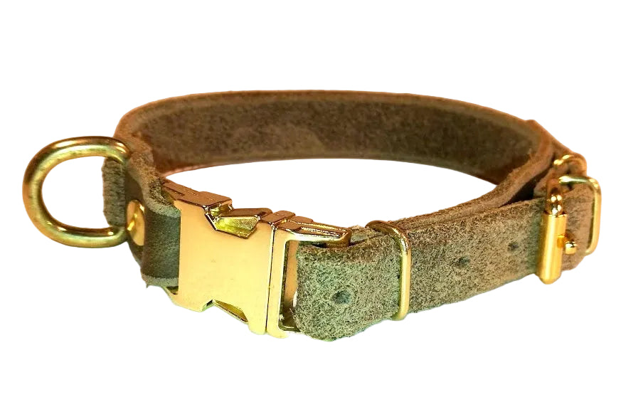 "Elliot" Halsband Klick, verstellbar, Fettleder, Leder, Hund