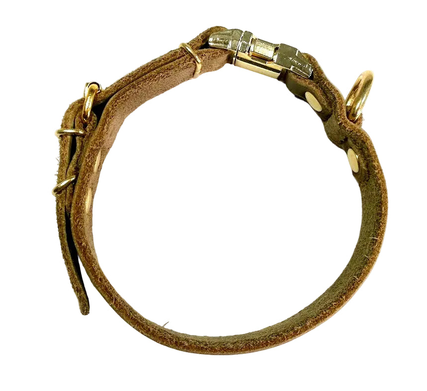 "Elliot" Halsband Klick, verstellbar, Fettleder, Leder, Hund
