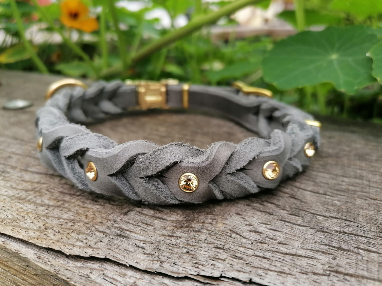 Sonderanfertigungen Fettleder, Leine Fettleder Leder geflochten Hundeleine Halsband Geschirr Hund