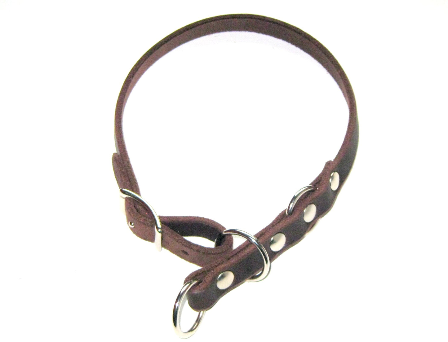 "Maya" Zugstopp, Halsband, Leder, Fettleder, Hund
