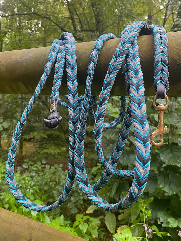 Sonderanfertigungen Fettleder, Leine Fettleder Leder geflochten Hundeleine Halsband Geschirr Hund
