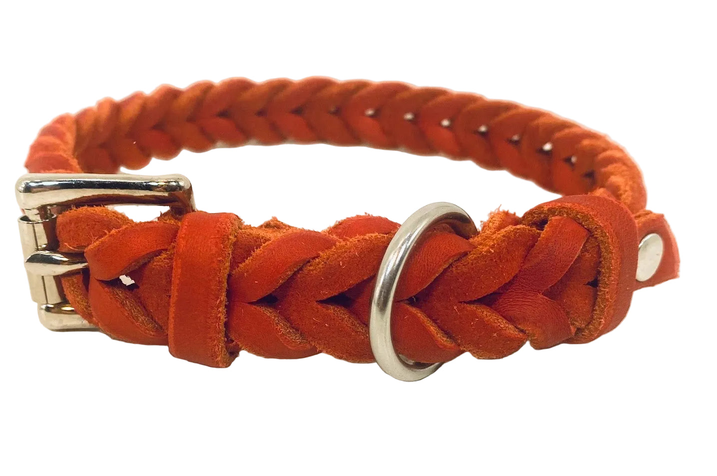 "Leila" komplett geflochten, Halsband, Leder, Fettleder, Hund