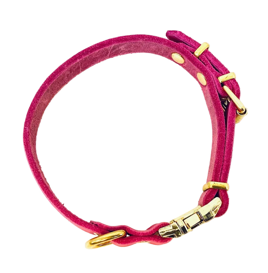 "Elliot" Halsband Klick, verstellbar, Fettleder, Leder, Hund