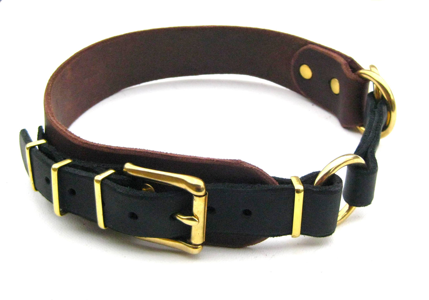 "Fina" Zugstopp, Halsband, Leder, Fettleder, Hund