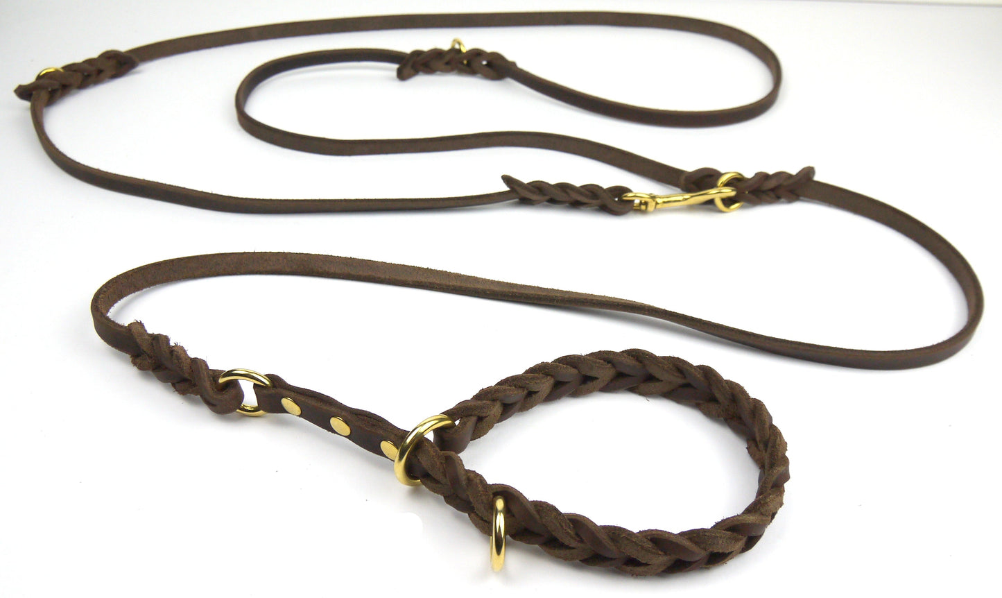 Sonderanfertigungen Fettleder, Leine Fettleder Leder geflochten Hundeleine Halsband Geschirr Hund