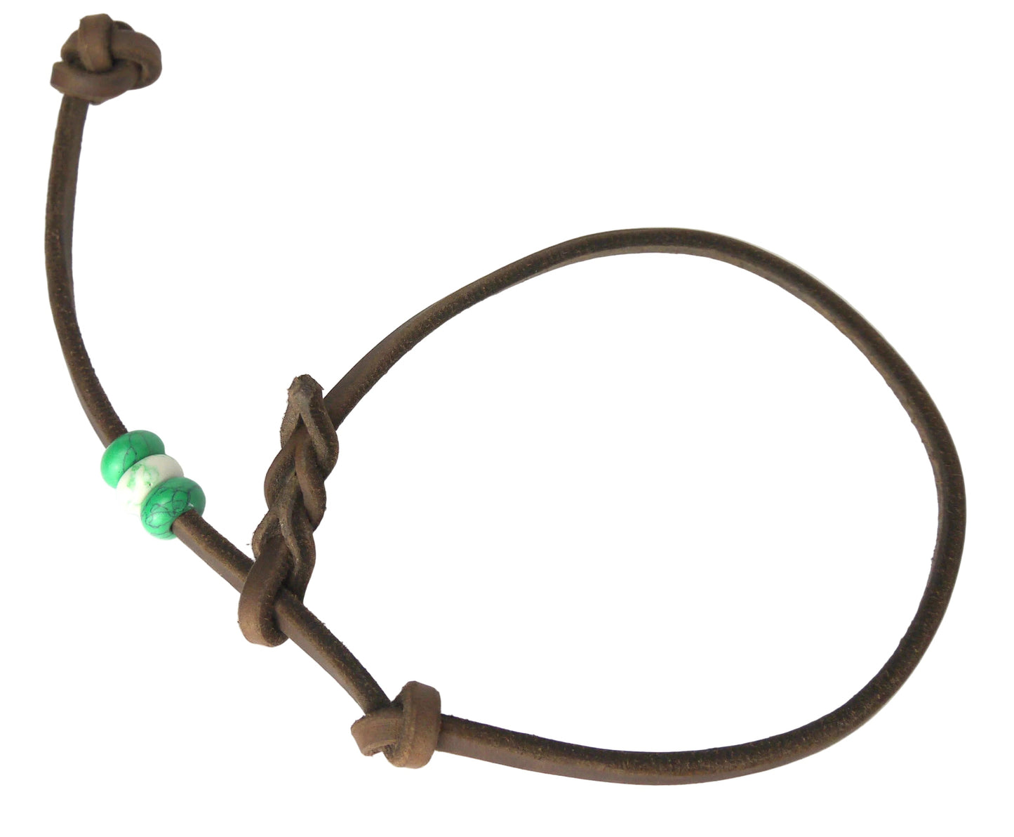 "Malou" Zugstopp, Halsband geflochten, Leder, Fettleder, Hund