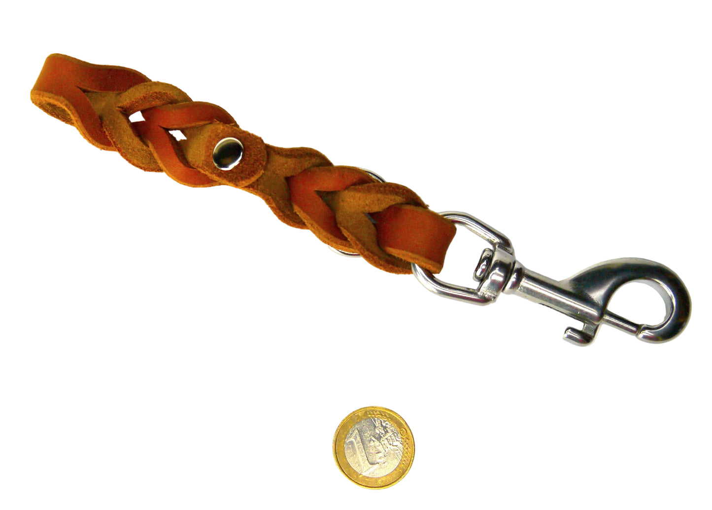 Fettleder Adapter Karabiner geflochten für Seil