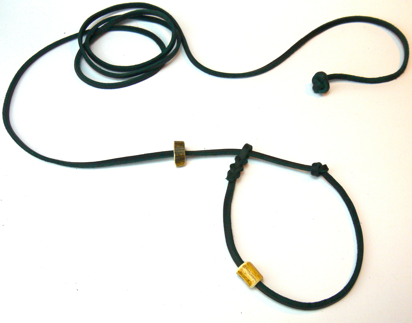 "Jil" mit Halsung, Halsband geflochten, Leder, Fettleder, Hund