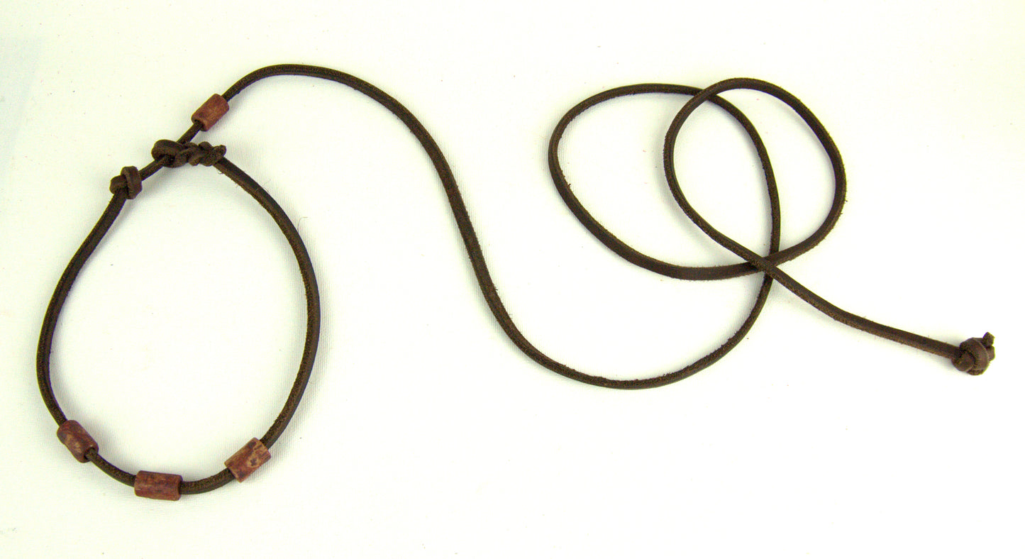 "Jil" mit Halsung, Halsband geflochten, Leder, Fettleder, Hund