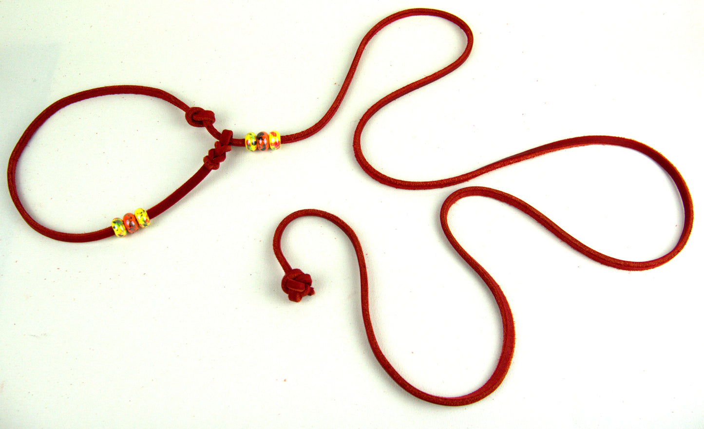 "Jil" mit Halsung, Halsband geflochten, Leder, Fettleder, Hund