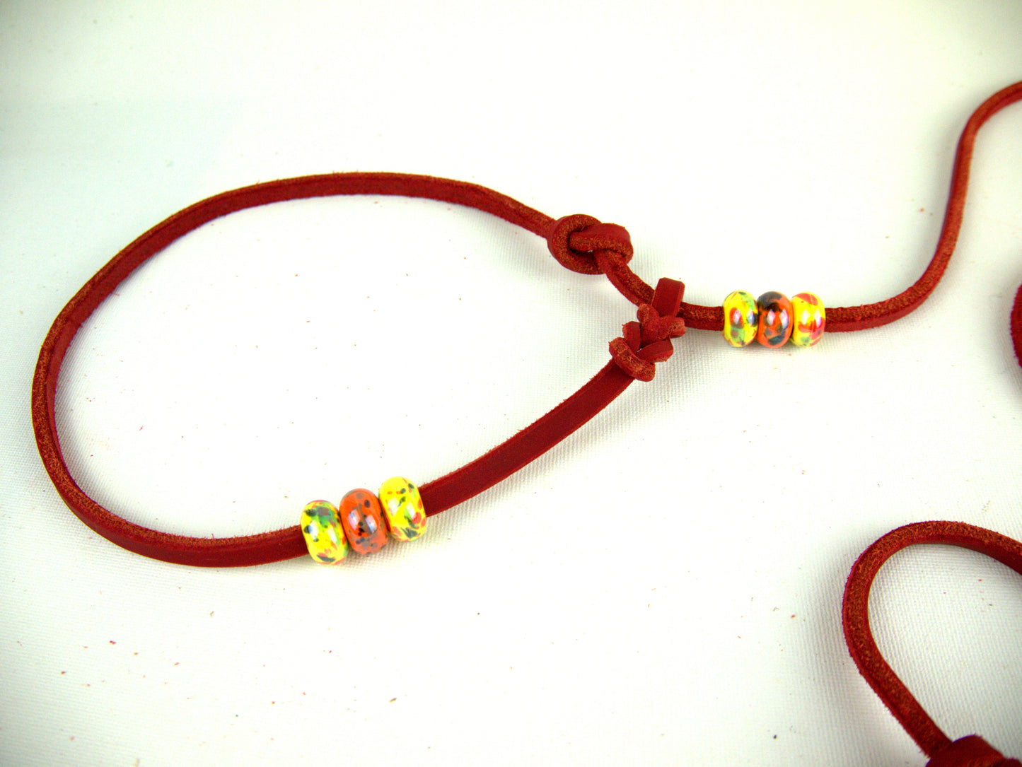 "Jil" mit Halsung, Halsband geflochten, Leder, Fettleder, Hund