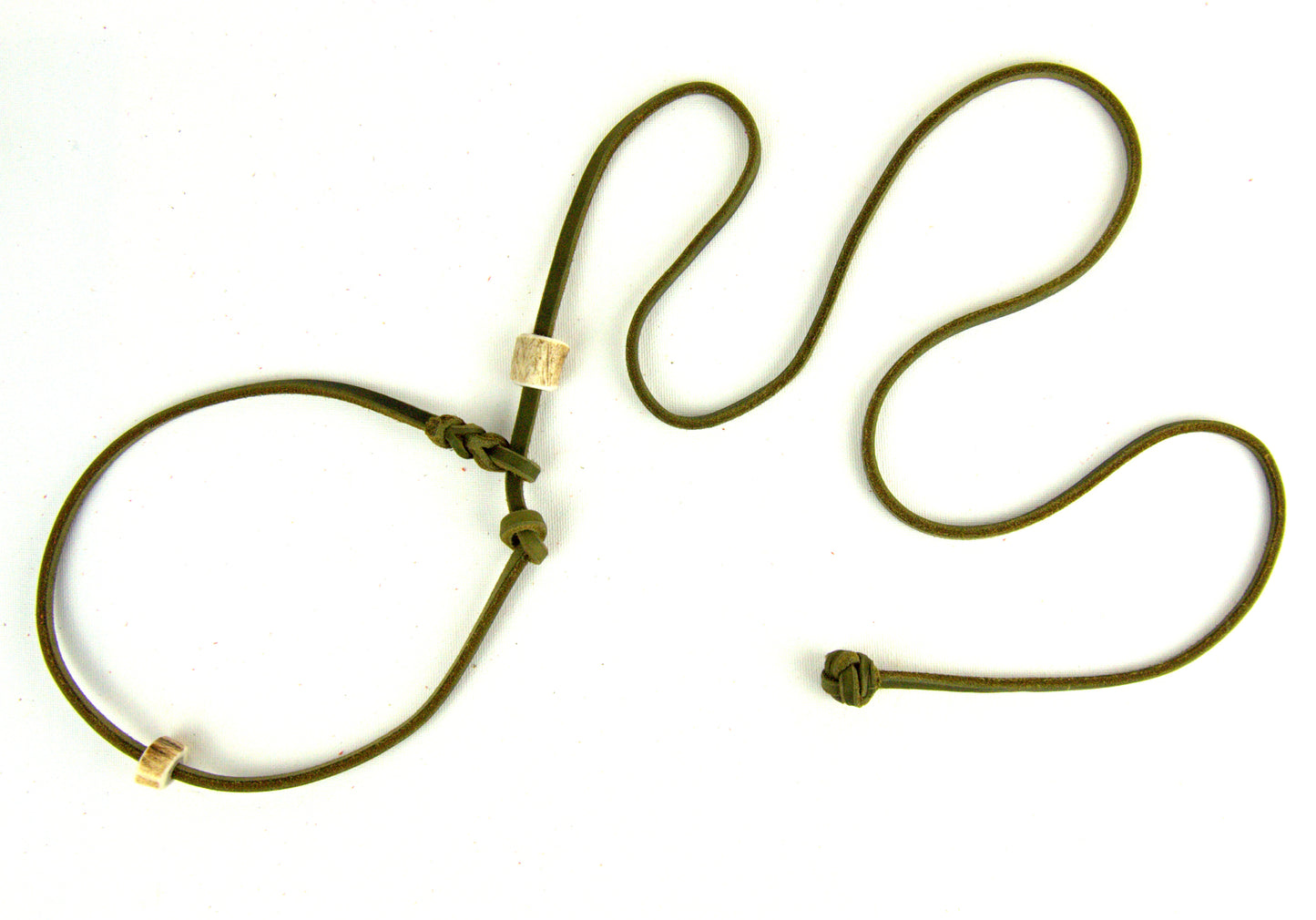 "Jil" mit Halsung, Halsband geflochten, Leder, Fettleder, Hund