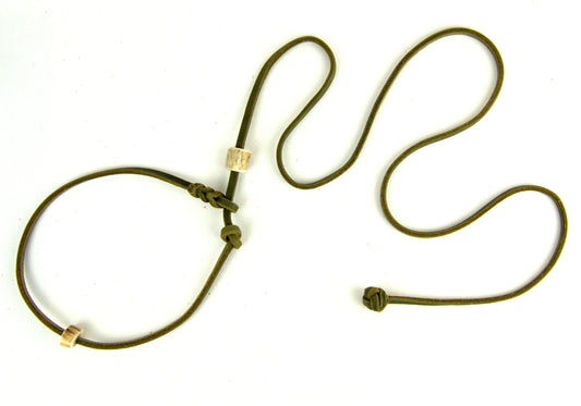 "Jil" mit Halsung, Halsband geflochten, Leder, Fettleder, Hund