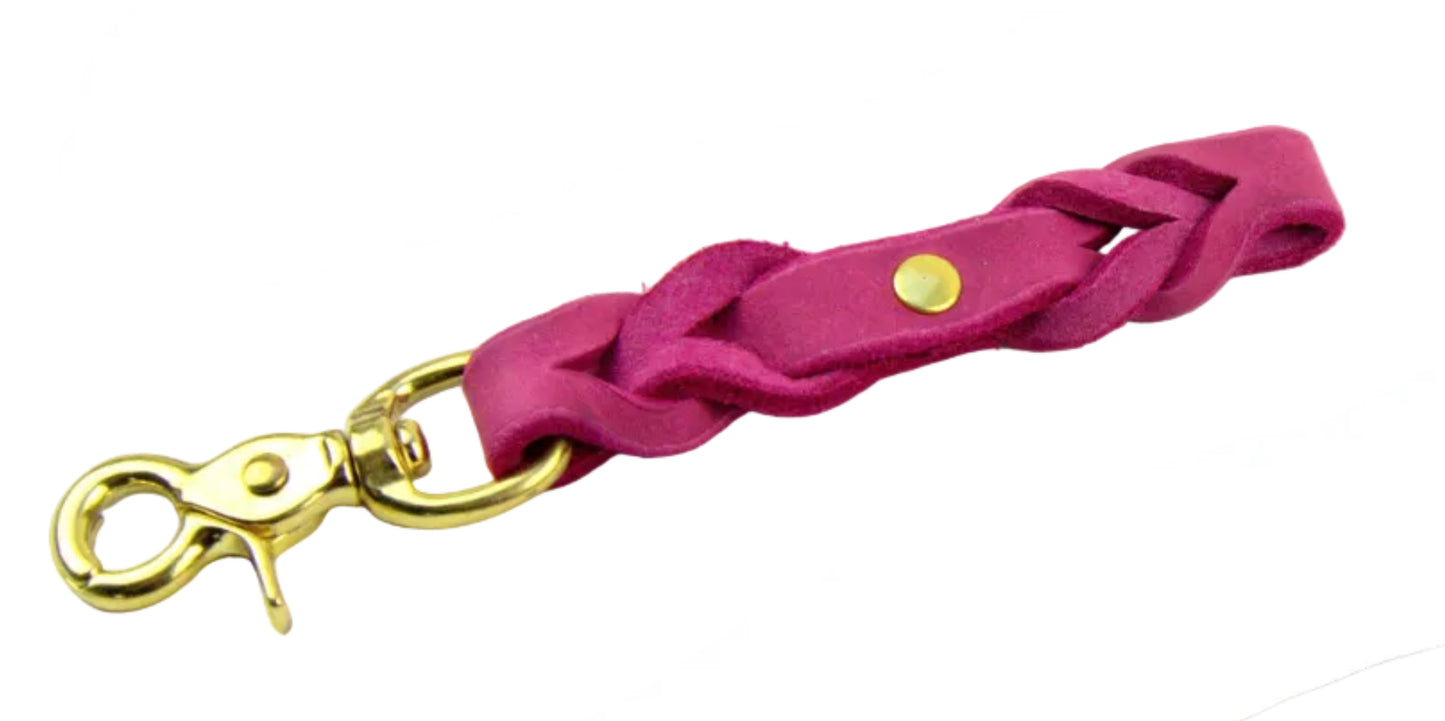 Fettleder Adapter Karabiner geflochten für Seil