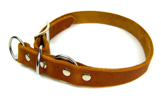 "Maya" Zugstopp, Halsband, Leder, Fettleder, Hund